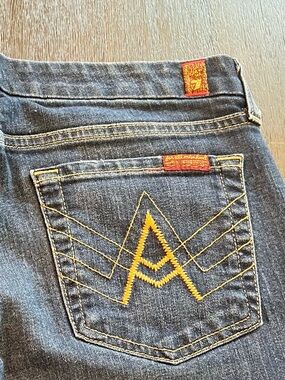 7 For All Mankind Women’s Iconic A Pocket Low Rise Flare Jeans Sz 29 Y2K